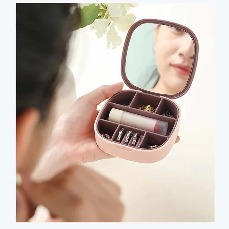 Travel Jewelry Organizer - Portable & Cute, with Mirror