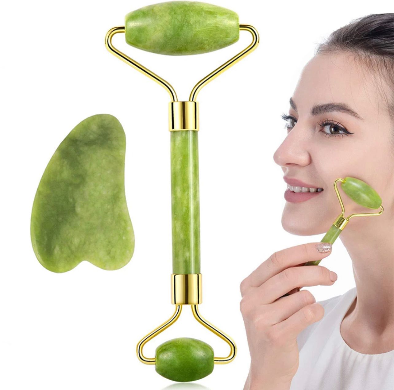 Flawless Jade Roller – Premium Marble Stone