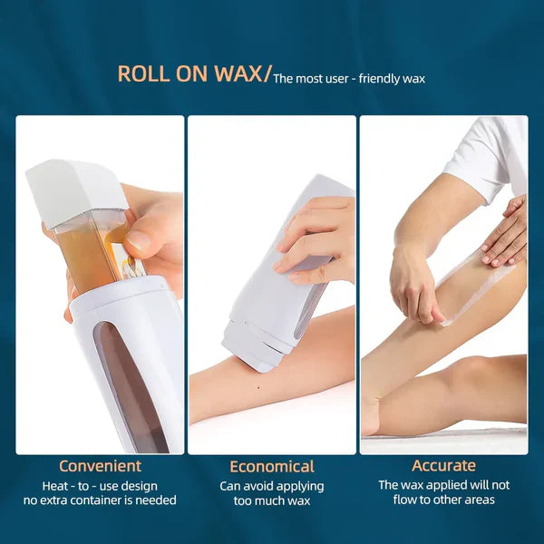 3 In 1 Depilatory Wax Warmer Roller (No More Expensive Salon Visits)